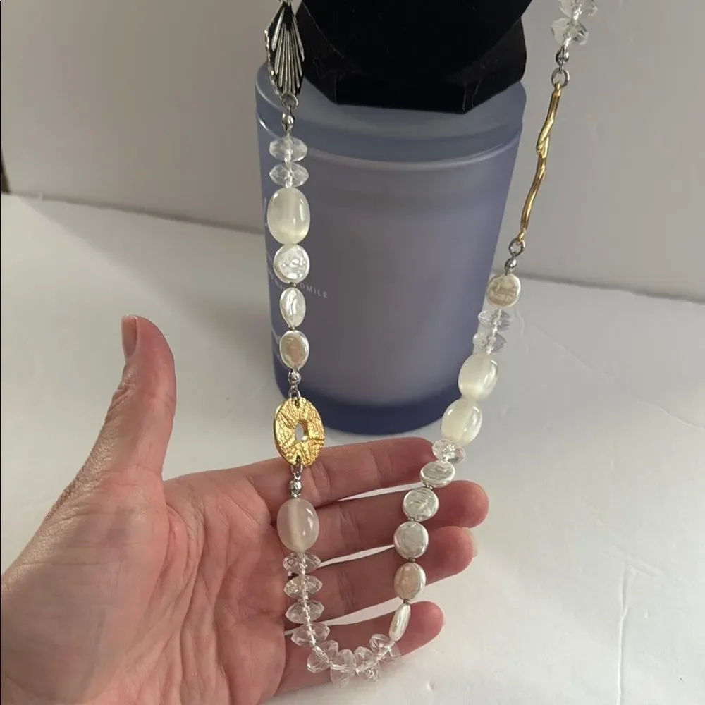 NWT Chico’s Elegant Silver and Gold Beaded Necklace